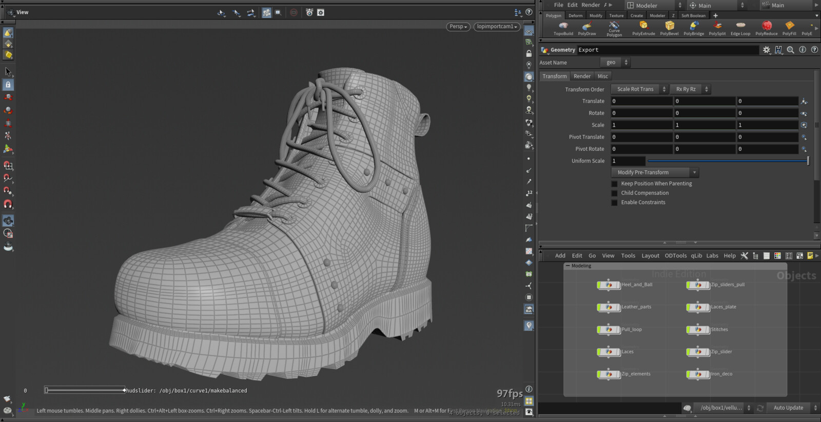 Model Topology: Front View