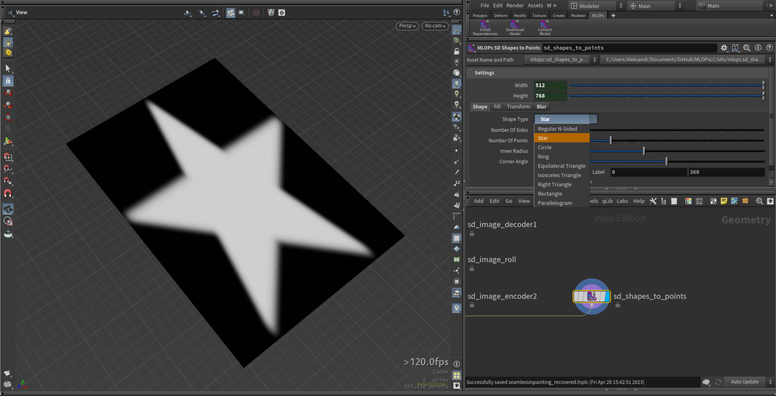 SD Shapes to Points
This node generates black and white mask from different kinds of shapes with ability to blur edges.