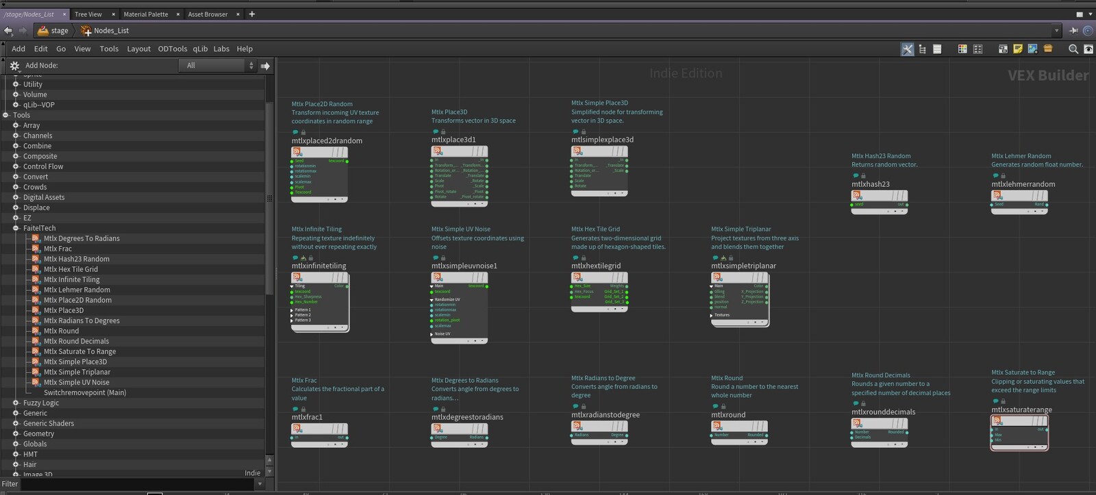 All available VOP nodes