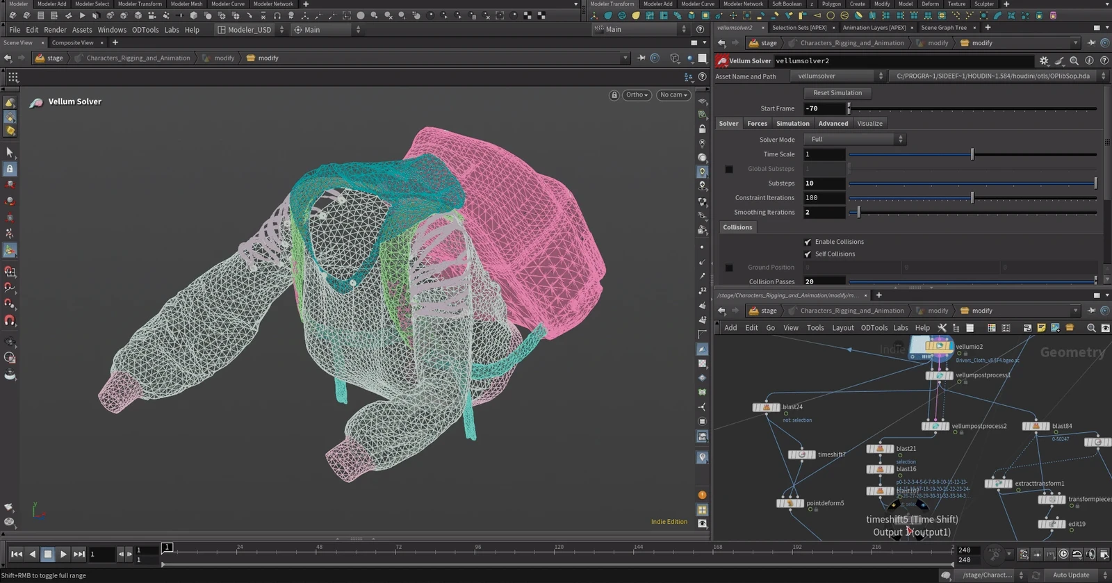 This keeps movement and folds looking real while using quad topology that deforms and shades correctly.