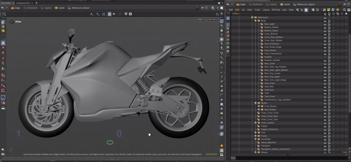 Ferrow was built in Houdini using real prototype references with Modeler for Houdini, SoftBoolean, and Exorside Quad Remesher plugins.